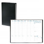 QUOVADIS - Agenda CONSUL avec répertoire couverture Impala noir 21x29,7cm - 1 semaine sur 2 pages