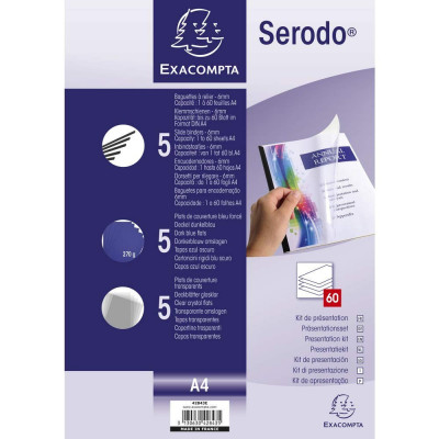 EXACOMPTA - Kit de reliure manuelle Serodo 6mm (60 feuilles)