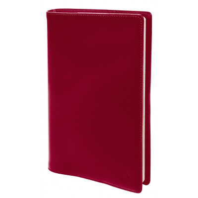 QUOVADIS - Agenda Ministre Prestige 16x24cm cuir vachette Luna - 1 semaine sur 2 pages Vertical - Rouge Dali
