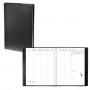QUOVADIS - Agenda PRESIDENT S avec répertoire couverture Impala noir 21x27cm - 1 semaine sur 2 pages