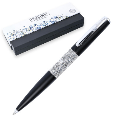 ONLINE - Stylo bille cristaux SWAROVSKI - noir - M (0,5 mm) - NOIR