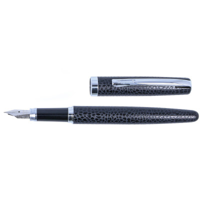 ONLINE - Stylo plume Eleganza style cuir noir - M (0,5 mm) BLEU