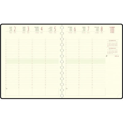 EXACOMPTA - Recharge pour agenda EUROTIME 22S - 22,5x18,5cm - 1 semaine sur 2 pages - VERTICAL