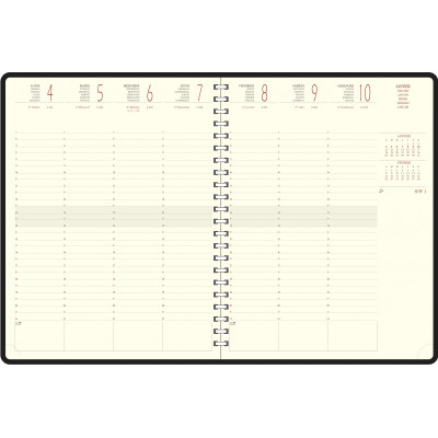 EXACOMPTA - Recharge pour agenda EUROTIME 27S - 27x21cm - 1 semaine sur 2 pages - VERTICAL