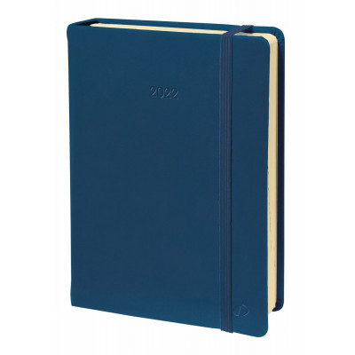 QUOVADIS - Agenda AFFAIRES Prestige 10x15cm - Silk Bleu Marine - 1 semaine sur 2 pages Vertical
