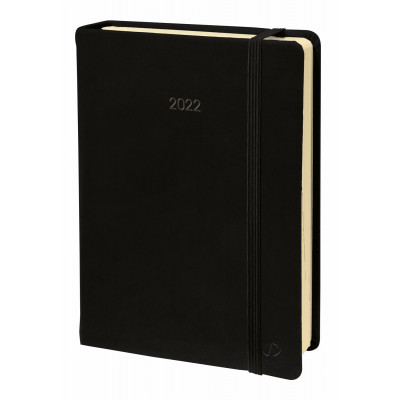 QUOVADIS - Agenda AFFAIRES Prestige 10x15cm - Silk Noir - 1 semaine sur 2 pages Vertical