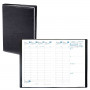 QUOVADIS - Agenda de poche AFFAIRES avec répertoire couverture Club noir ébène 10x15cm - 1 semaine sur 2 pages