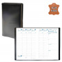 QUOVADIS - Agenda de poche AFFAIRES cuir vachette lisse Luna noir ébène 10x15cm - 1 semaine sur 2 pages