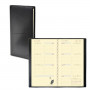 QUOVADIS - Agenda de poche PLANORIZON avec répertoire couverture Soho noir ébène 8,8x17cm - 1 semaine sur 2 pages