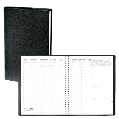QUOVADIS - Agenda Président S Septembre à Septembre 21 x 27 cm 1 semaine sur 2 pages + répertoire