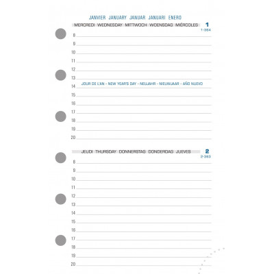 EXACOMPTA - Recharge agenda Exatime 14 - 8x12cm - 2 jours par page