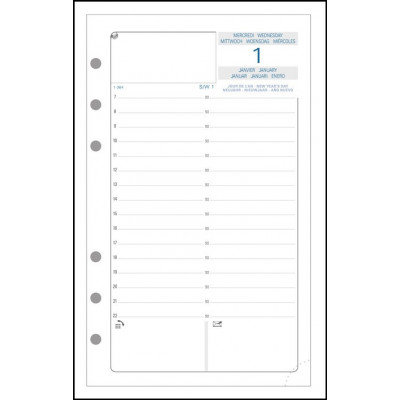 EXACOMPTA - Recharge agenda Exatime 17 - 2eme semestre - 10x17cm - 1 Jour par page
