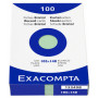 100x Fiches bristol EXACOMPTA - 10,5x14,8cm A6- (petits carreaux) 5x5mm - (COLORIS ASSORTIS)