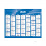 Calendrier de Banque Bleu 43x33.5cm carton rigide