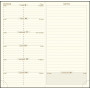 EXACOMPTA - Recharge agenda Espace 17 tranche or - 175x90mm - 1 semaine sur 1 page + NOTE - HORIZONTAL