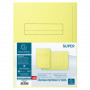 50x Chemises 2 rabats EXACOMPTA - SUPER 250 - 210g - 24x32cm - JAUNE