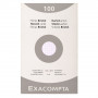 100x Fiches bristol EXACOMPTA 12,5x20cm- (petits carreaux) 5x5mm - BLANC