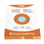 100x Fiches bristol EXACOMPTA - 21x29,7cm A4- (petits carreaux) 5x5mm - (COLORIS ASSORTIS)