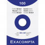 100x Fiches bristol EXACOMPTA - 10,5x14,8cm A6 UNI - BLANC