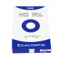 100x Fiches bristol EXACOMPTA - 12,5x20cm UNI - BLANC