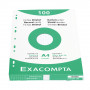 100x Fiches bristol EXACOMPTA - 21x29,7cm A4- (petits carreaux) 5x5mm - BLANC