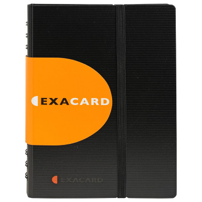 Classeur cartes de visite EXACOMPTA - EXACARD 14,5x20cm - NOIR