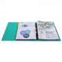 Classeur 2 anneaux levier A4 PP - EXACOMPTA - dos 80mm - TURQUOISE