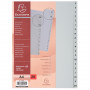 Intercalaire alphabétique (A-Z) plastique EXACOMPTA - A4 GRIS