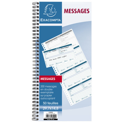 Cahier messages téléphone EXACOMPTA - 14,8x29,7cm - 50 feuilles