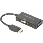 Convertisseur 3en1 DisplayPort 1.2 DP- HDMI+DVI+VGA - DIGITUS