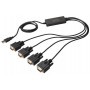 câble adaptateur USB 2.0 - 4 x RS232 1 Mbps- DIGITUS