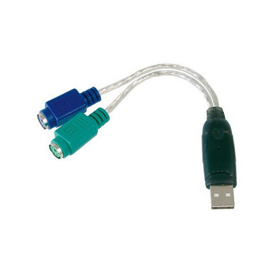 câble adaptateur USB 1.1 - 2 x PS/2 180 mm- DIGITUS
