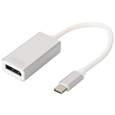 Câble adaptateur DisplayPort - USB-C blanc 20 cm- DIGITUS