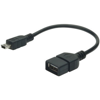 Câble adaptateur USB 2.0 mini USB-B - USB-A 0,2 m- DIGITUS