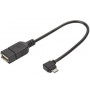 Câble adaptateur USB 2.0 micro USB-B - USB-A 0,15m - DIGITUS