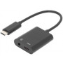 Adaptateur USB USB-C + prise jack 3,5 mm 0,2 mm- DIGITUS