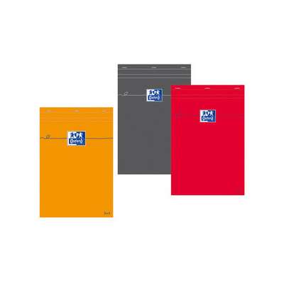 Blocs-notes 7,4x10,5cm - OXFORD- 80 feuilles petits carreaux 5x5mmORANGE