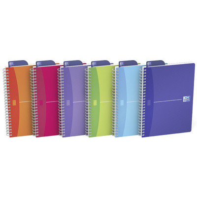 Cahier spirale 14,8x21cm A5 - OXFORD My Colours - 180pligné(COULEURS ALEATOIRES)