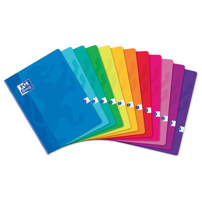 Cahier 24x32cm - OXFORD- 96ppetits carreaux 5x5mm(COULEURS ALEATOIRES)