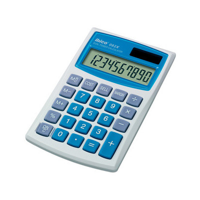 Calculatrice IBICO 082X - 10 chiffres - GRIS/BLEU