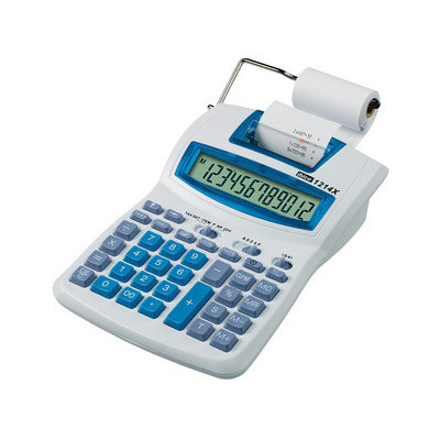 Calculatrice imprimante semi-pro IBICO 1214X - 12 chiffres - GRIS/BLEU