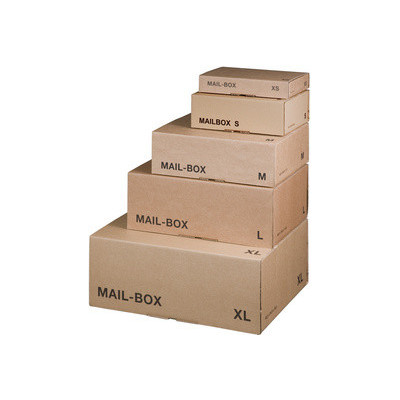 smartboxpro Carton d\'expédition MAIL BOX, taille: XS, marron