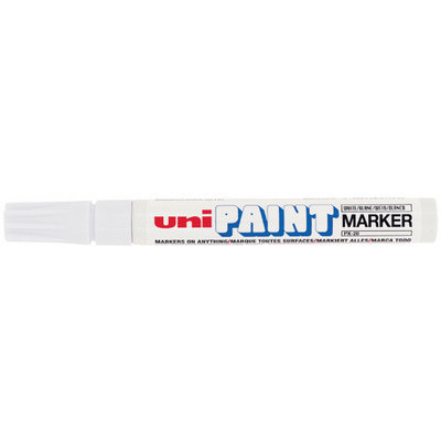 Marqueur permanent - UNIBALL PAINT PX-20 - 2,2-2,8mm pointe ogive - BLANC