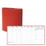 QUOVADIS - Agenda EXECUTIF SEPT - 16x16cm  - 1 semaine sur 2 pages couverture CLUB ROUGE CERISE avec répertoire