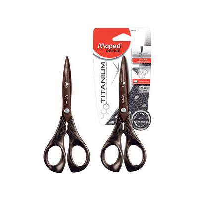 Ciseaux 17cm -MAPED Expert Titanium - MARRON