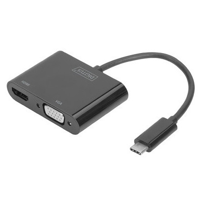 Convertisseur vidéo USB 3.1 USB-C - HDMI/VGA- DIGITUS