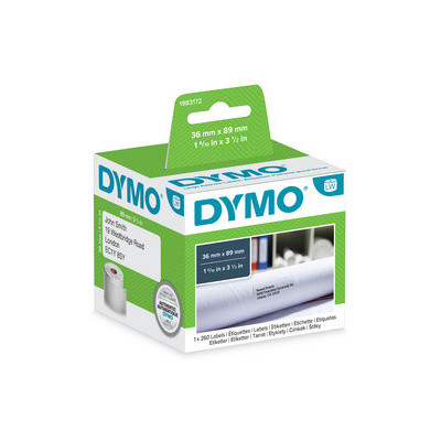 Etiquette dossiers suspendus Dymo LabelWriter - 50x12mm - BLANC