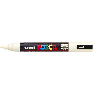 Marqueur - POSCA PC-5M - 1,8-2,5mm pointe ogive - BLANC