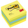 Notes repositionnables Post-it Cube mini - 5,1x5,1cm - 400 feuilles - ROSE/ORANGE