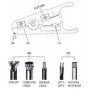 Pince à dénuder pour câble de transmission de- DIGITUS